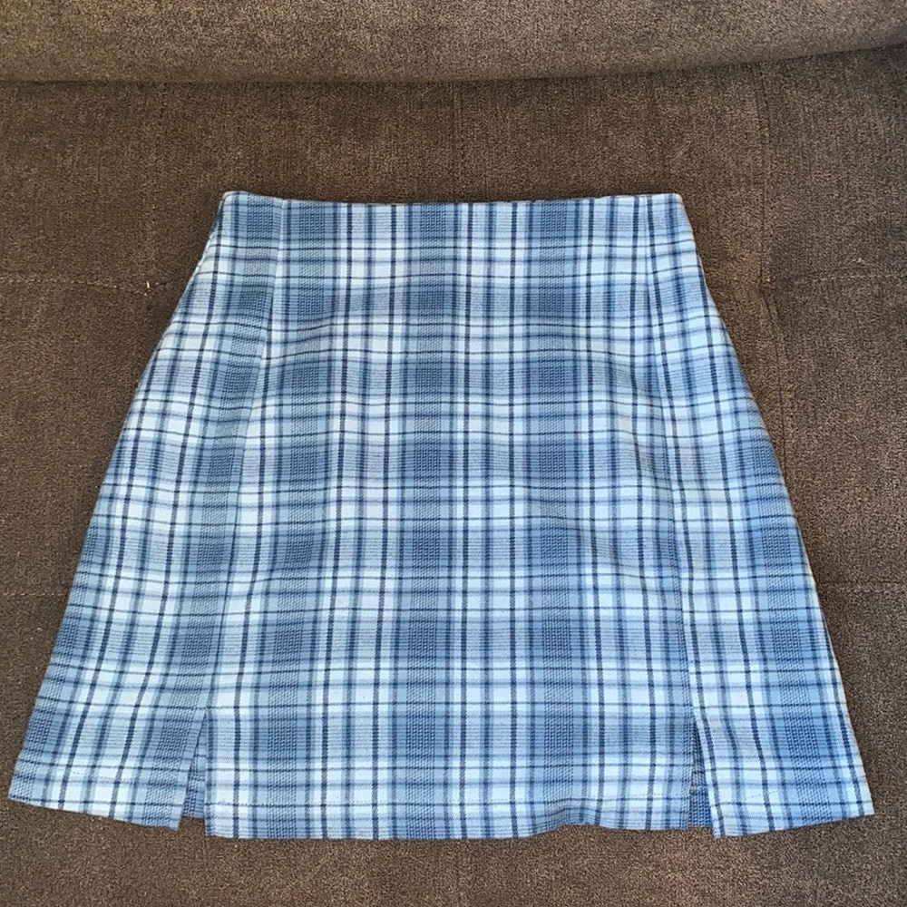 Blue plaid Brandy Melville skirt